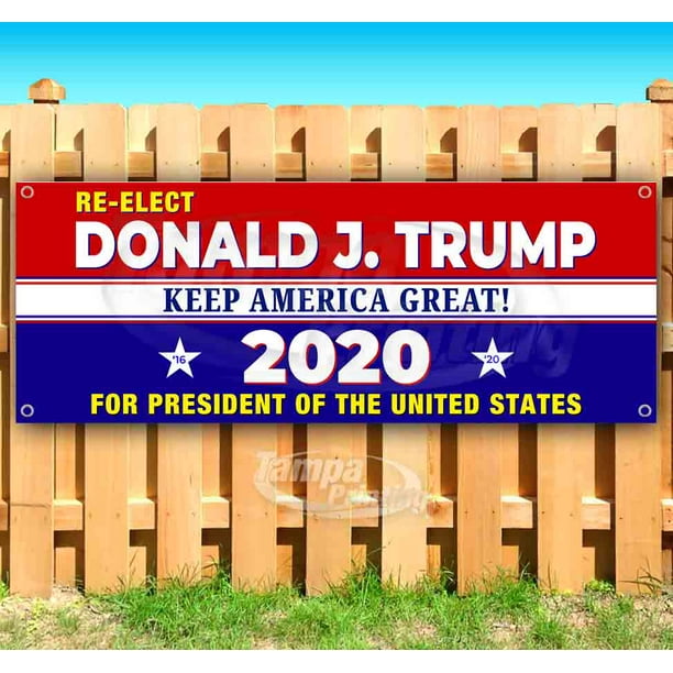 Trump Keep America Great 2020 13 oz Heavy Duty Vinyl Banner Sign with Metal Grommets Many Sizes Available Flag, Store New Advertising 